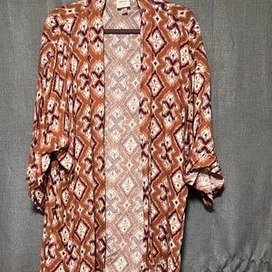 Knox Rose Multicolor Patterned Kimono